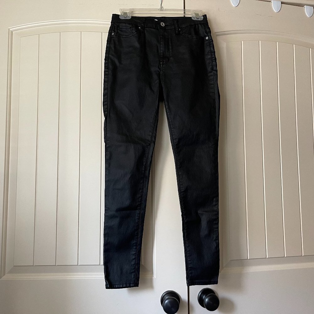 Black Faux Leather Pants